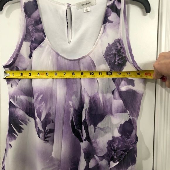 DRESS BARN (M) lavender floral blouse - Picture 10 of 10